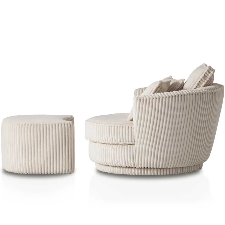 Pharao24 Sessel mit Hocker Anyel> Polstermöbel|Wohnzimmer Sessel