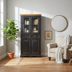 Vitrinenschrank|Stauraumvitrinen*Pharao24 Shabby Vitrine Barocara