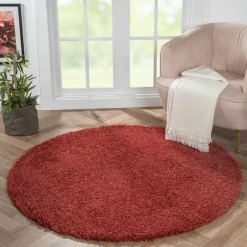 Teppiche*Pharao24 Shaggy Teppich Dunkelrot Tarnavei