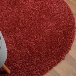 Teppiche*Pharao24 Shaggy Teppich Dunkelrot Tarnavei
