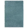 Teppiche*Pharao24 Shaggy Teppich Hellblau Wakono