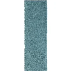 Teppiche*Pharao24 Shaggy Teppich Hellblau Wakono