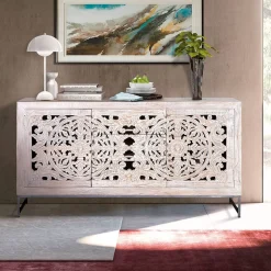 Massivholzmöbel|Küchenkommode*Pharao24 Sideboard Annatto