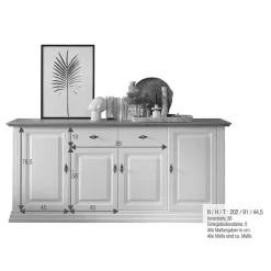 Wohnzimmerkommoden|Wohnzimmerschrank*Pharao24 Sideboard Greeks