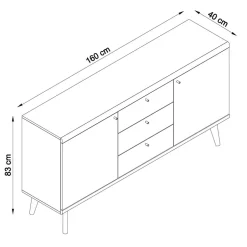 Esszimmerkommoden|Massivholz Kommoden*Pharao24 Sideboard Levanca