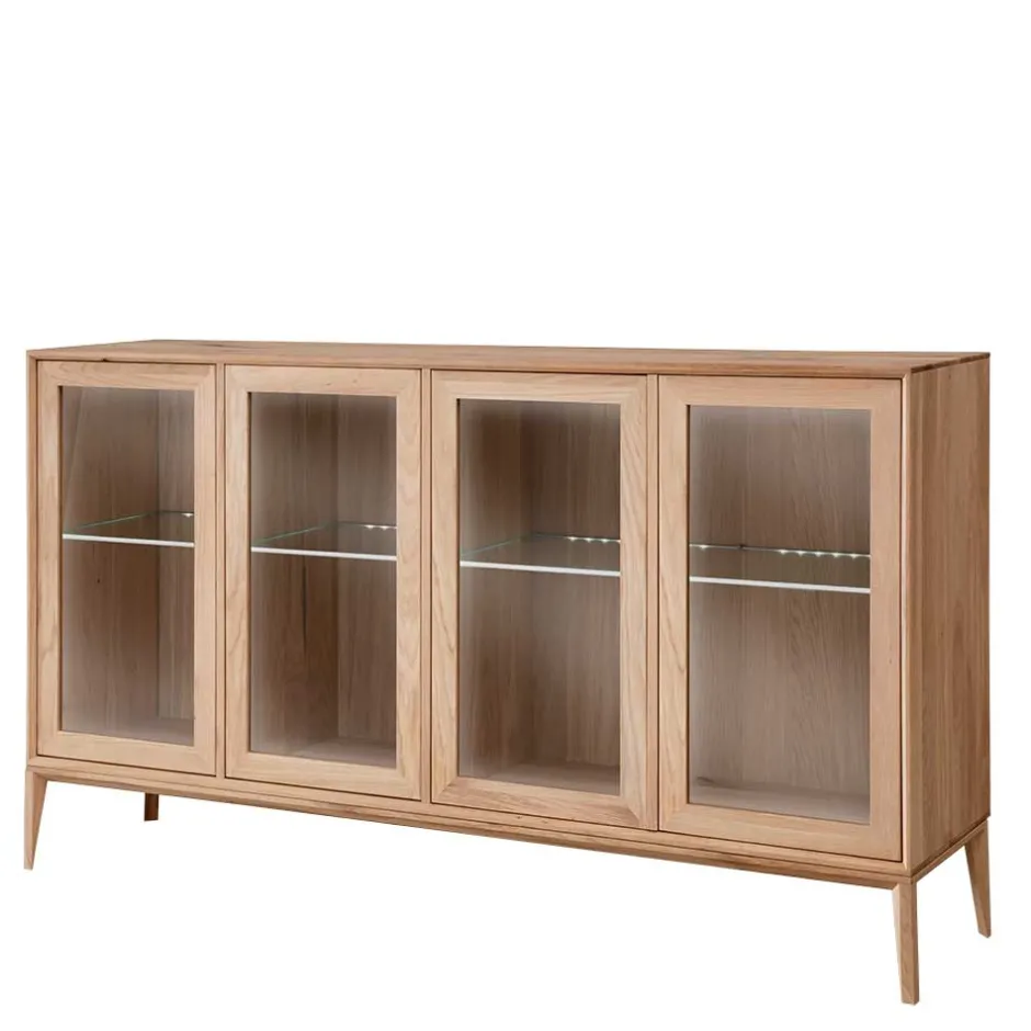Pharao24 Sideboard mit Glastüren Belafoma> Vitrinenschrank|Wohnzimmervitrinen