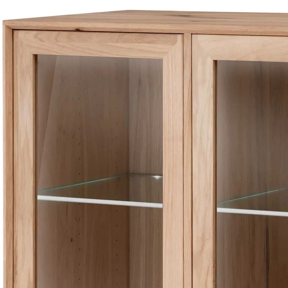 Pharao24 Sideboard mit Glastüren Belafoma> Vitrinenschrank|Wohnzimmervitrinen