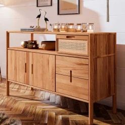Pharao24 Sideboard mit Rattan Artjes><noscript><img width=