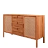 Küchenkommode|Esszimmerkommoden*Pharao24 Sideboard mit Rattan Türen Artjes