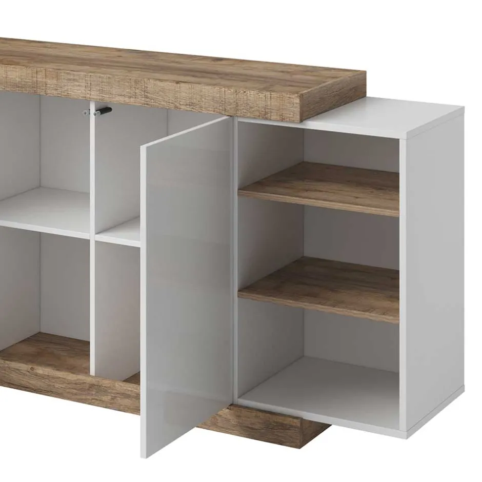 Pharao24 Sideboard mit Regal Prismo> Küchenkommode|Esszimmerkommoden