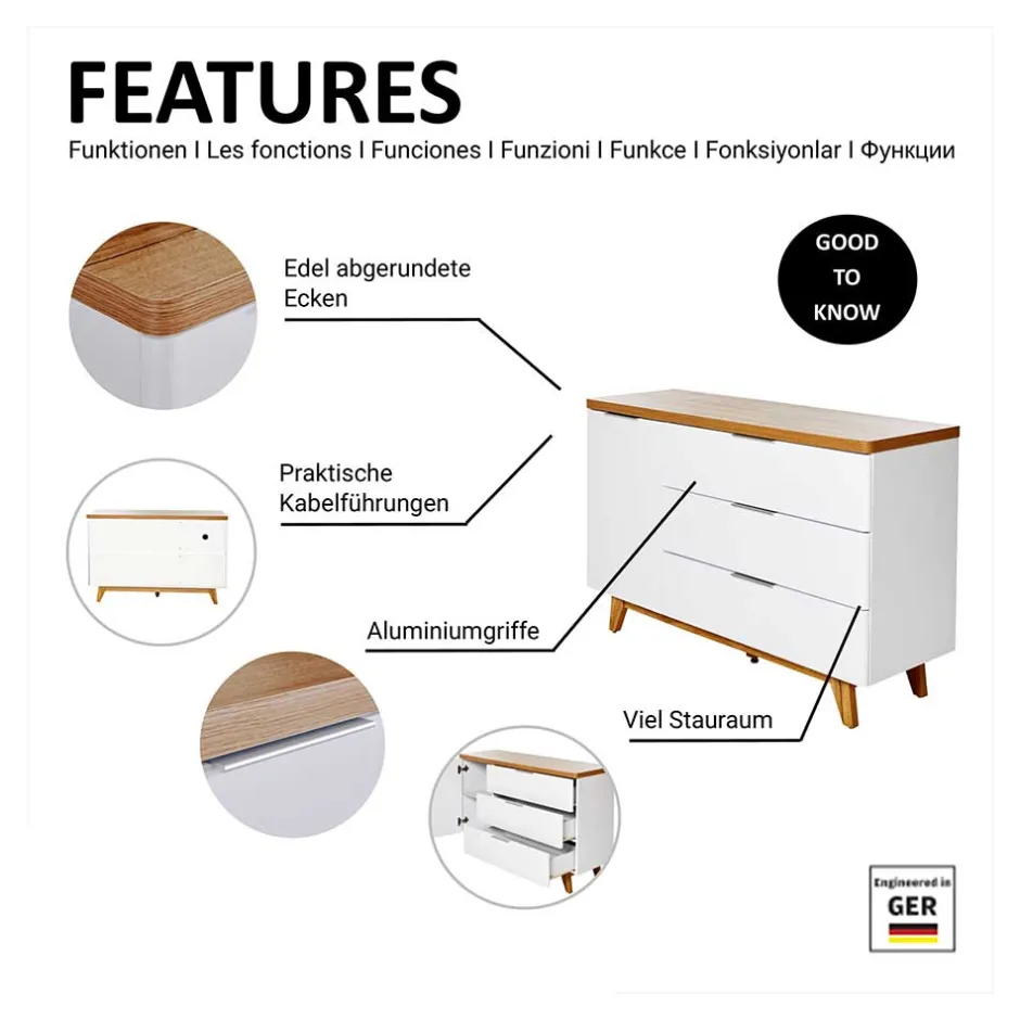 Pharao24 Sideboard Skandi Hajelua> Fernsehtische|Lowboards