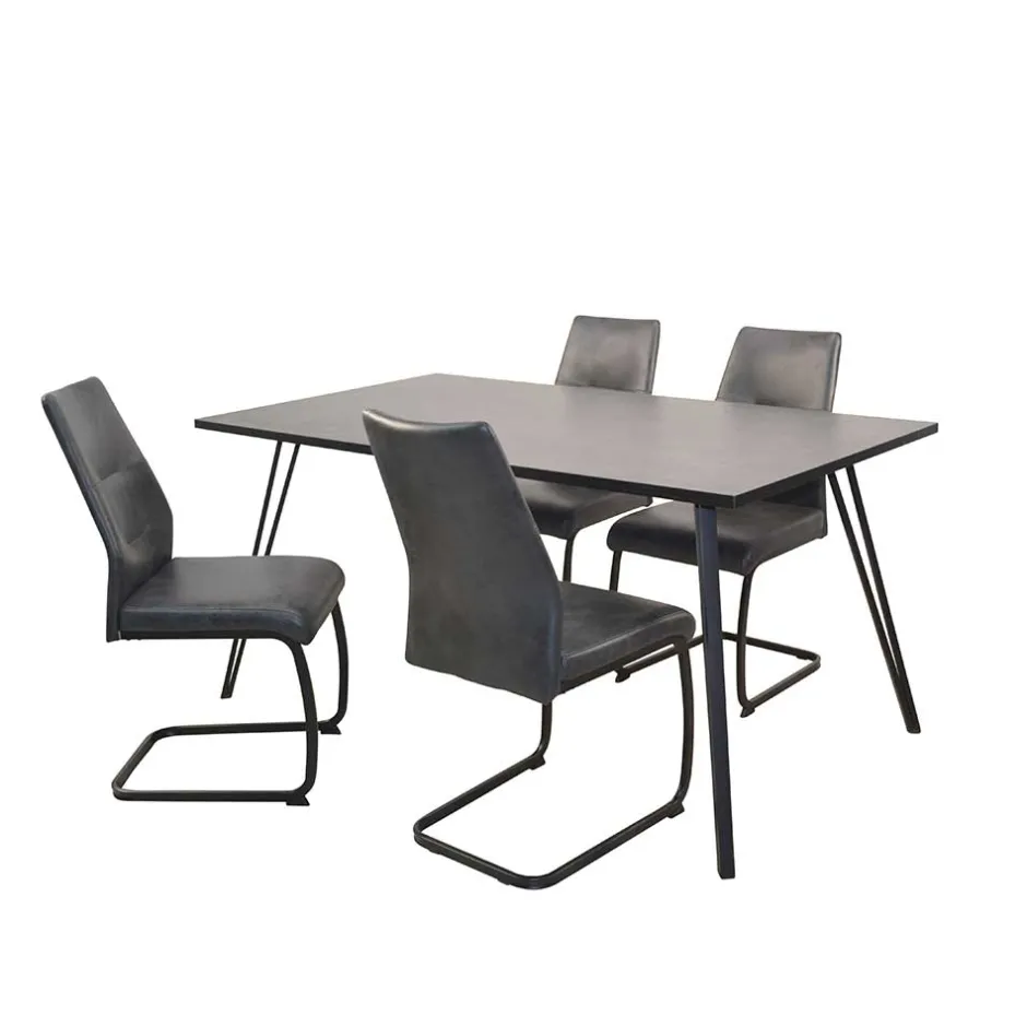 Tisch Mit Stühlen|Esszimmer Sets*Pharao24 Sitzgruppe 5-teilig Veverino