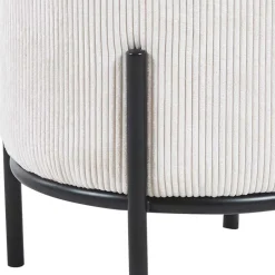 Hocker*Pharao24 Sitzhocker Beige Cord Rozenna