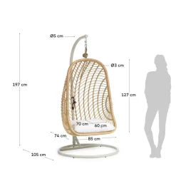 Gartenmöbel*Pharao24 Skandi Design Hängesessel Saltenas