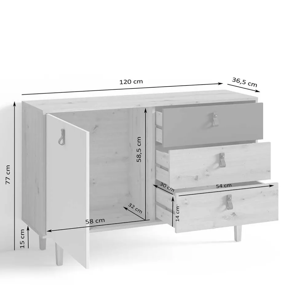 Esszimmerkommoden|Sideboards*Pharao24 Skandi Stil Kommode Bram