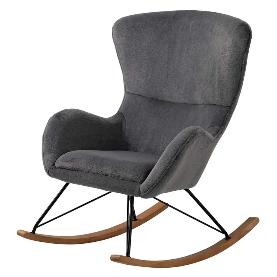 Polstermöbel|Wohnzimmer Sessel*Pharao24 Skandi Stil Schaukelsessel Yemons