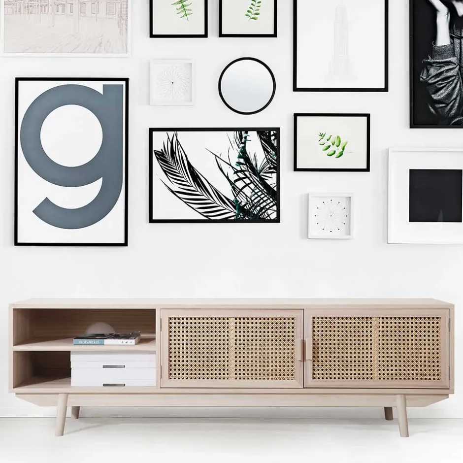 Pharao24 Skandi TV Board Jolvian> Massivholz Tv Möbel|Fernsehkommoden