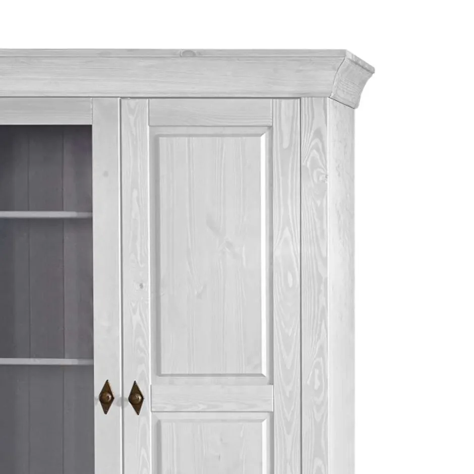 Vitrinenschrank|Wohnzimmervitrinen*Pharao24 Skandinavischer Landhaus Vitrinenschrank Mures