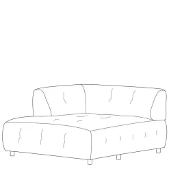 Modulsofas|Einzelsofa*Pharao24 Sofa Element links Webstoff Estravo