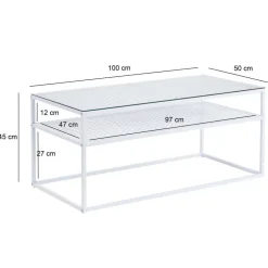 Glastische*Pharao24 Sofa Tisch Nastasia