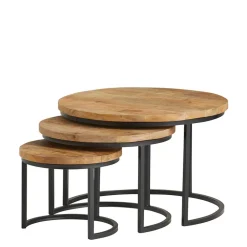 Wohnzimmertisch|Massivholztische*Pharao24 Sofa Tische 3-teilig Mutano