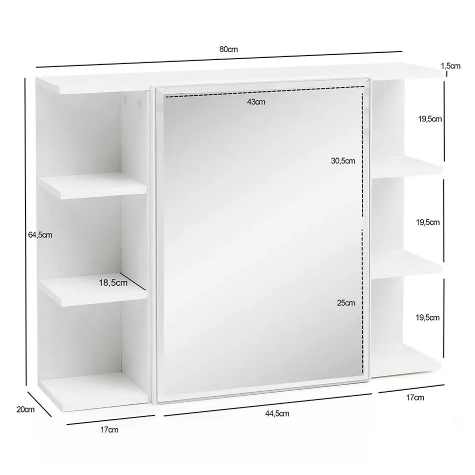 Badezimmerschränke|Spiegelschränke*Pharao24 Spiegel Badschrank Lagrosso