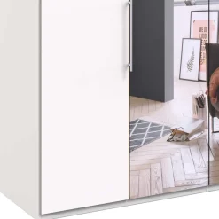 Jugendkleiderschrank*Pharao24 Spiegel Falttürenschrank Emiliano