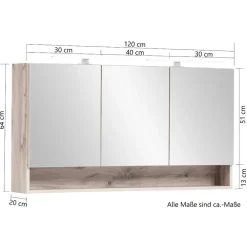 Pharao24 Spiegelschrank mit LED Eleon><noscript><img width=