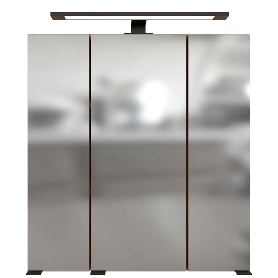 Pharao24 Spiegelschrank mit LED Longos> Badezimmerschränke|Spiegelschränke