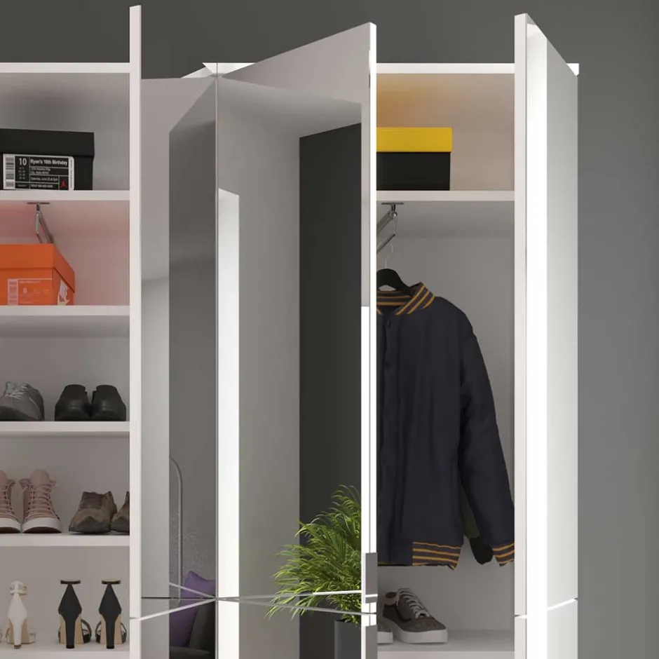 Dielenschränke*Pharao24 Spiegelschrank zweiteilig Ridonner