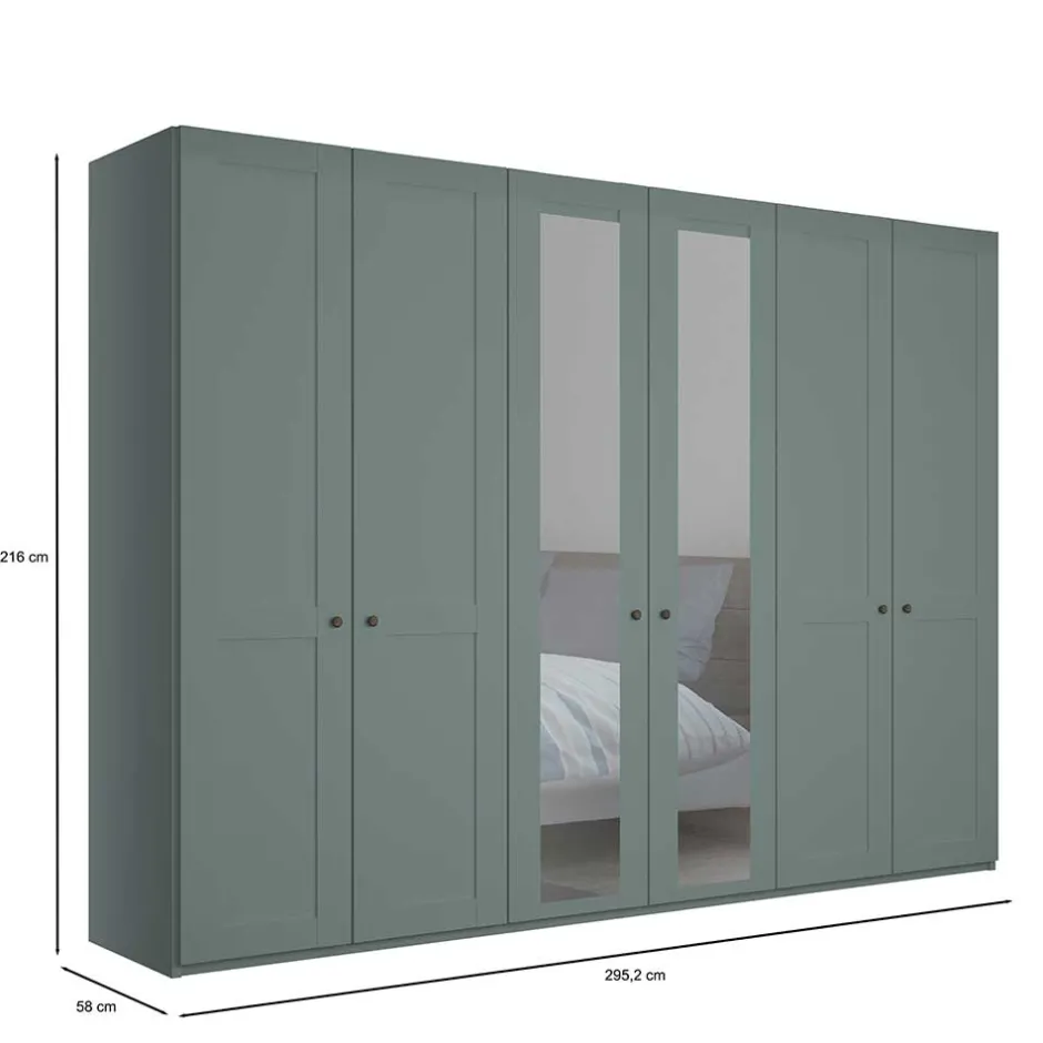 Pharao24 Spiegeltürenkleiderschrank Forjan> Drehtürenschränke|Kleiderschränke