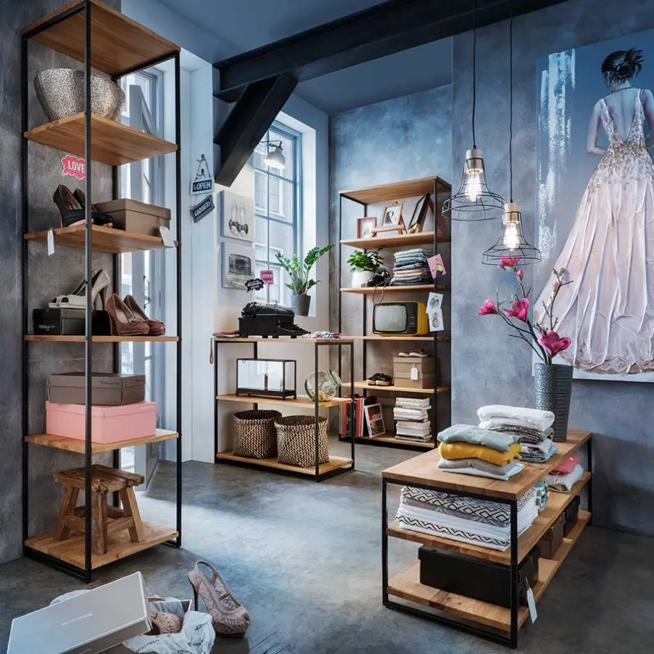 Massivholzmöbel|Wohnzimmerregale*Pharao24 Standregal Dairos