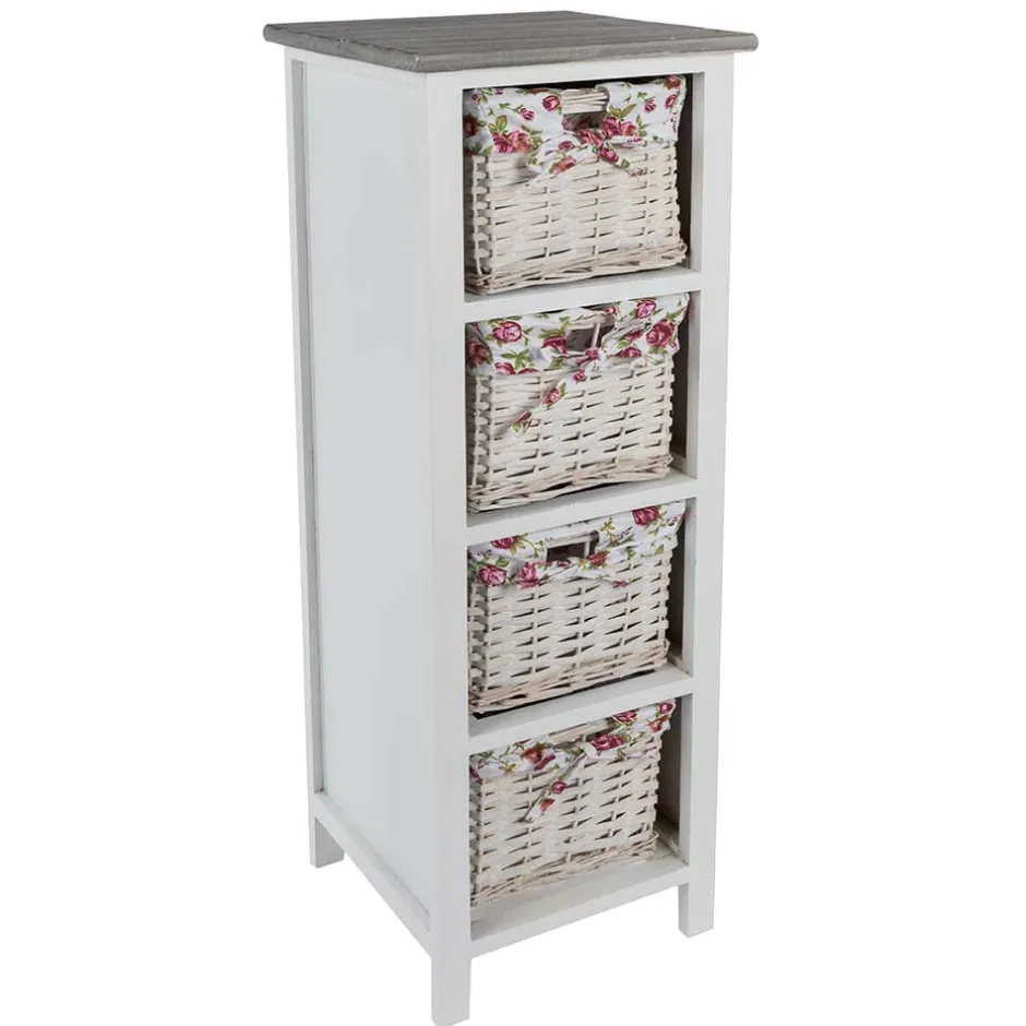 Massivholzregale|Standregale*Pharao24 Standregal mit Körben Tannila