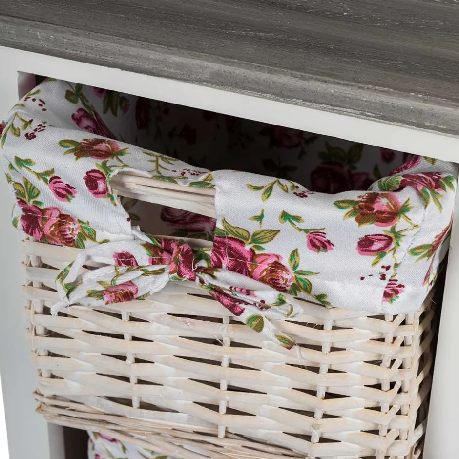 Massivholzregale|Standregale*Pharao24 Standregal mit Körben Tannila