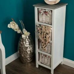 Massivholzregale|Standregale*Pharao24 Standregal mit Körben Tannila