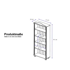 Büchervitrinen|Regalschränke*Pharao24 Standregal Prasenco