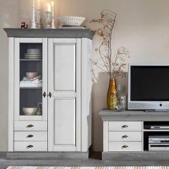 Vitrinenschrank*Pharao24 Standvitrine Boulogne