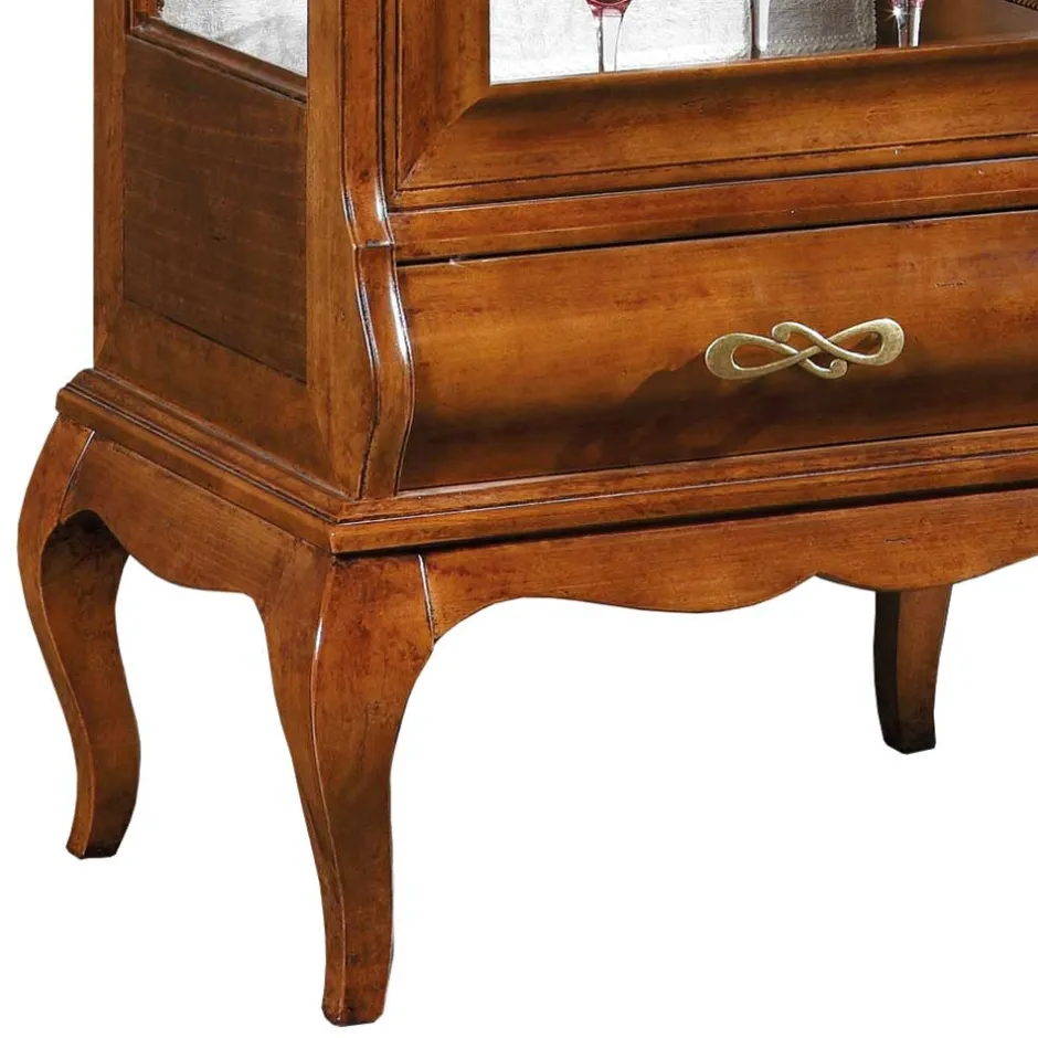 Wohnzimmervitrinen|Massivholz Schränke*Pharao24 Standvitrine Valdarar