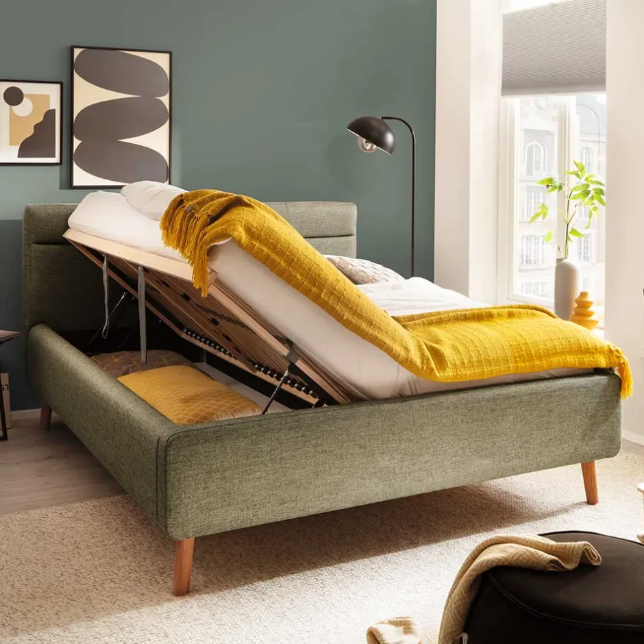Pharao24 Stauraum Polsterbett Skandi Isiola> Funktionsbetten|Schubkastenbetten