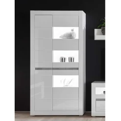 Wohnzimmerschrank|Vitrinenschrank*Pharao24 Stauraumvitrine Novinza