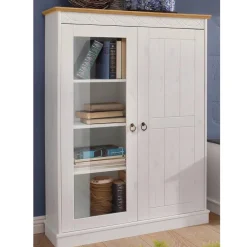 Pharao24 Stauraumvitrine Regine> Küchenkommode|Massivholz Kommoden