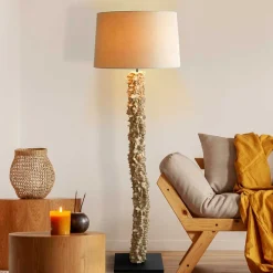 Lampen Und Leuchten*Pharao24 Stehlampe mit Treibholz Natalina