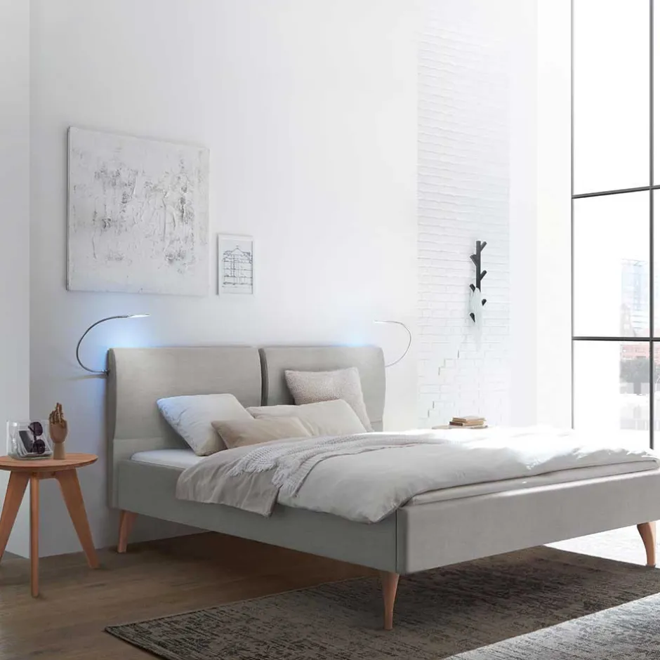 Polsterbetten*Pharao24 Stoff Polster Doppel Bett Hero