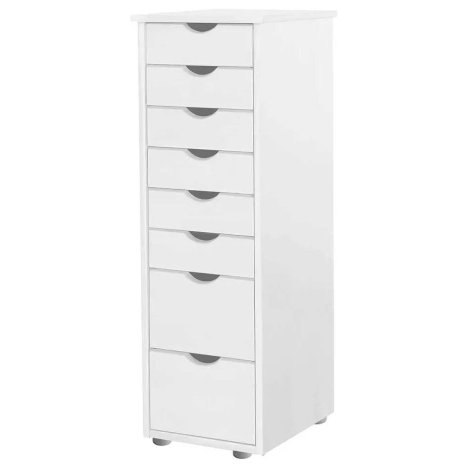 Pharao24 Säulenkommode Milja> Massivholz Kommoden|Hochkommoden