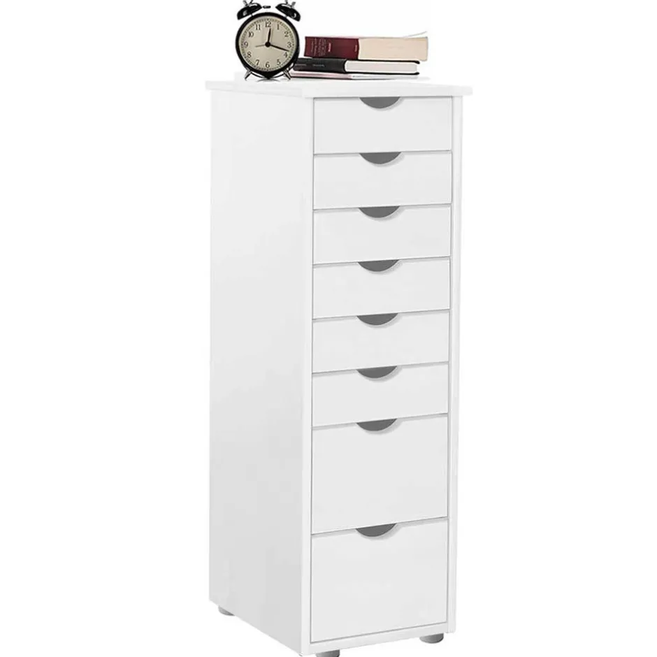 Pharao24 Säulenkommode Milja> Massivholz Kommoden|Hochkommoden