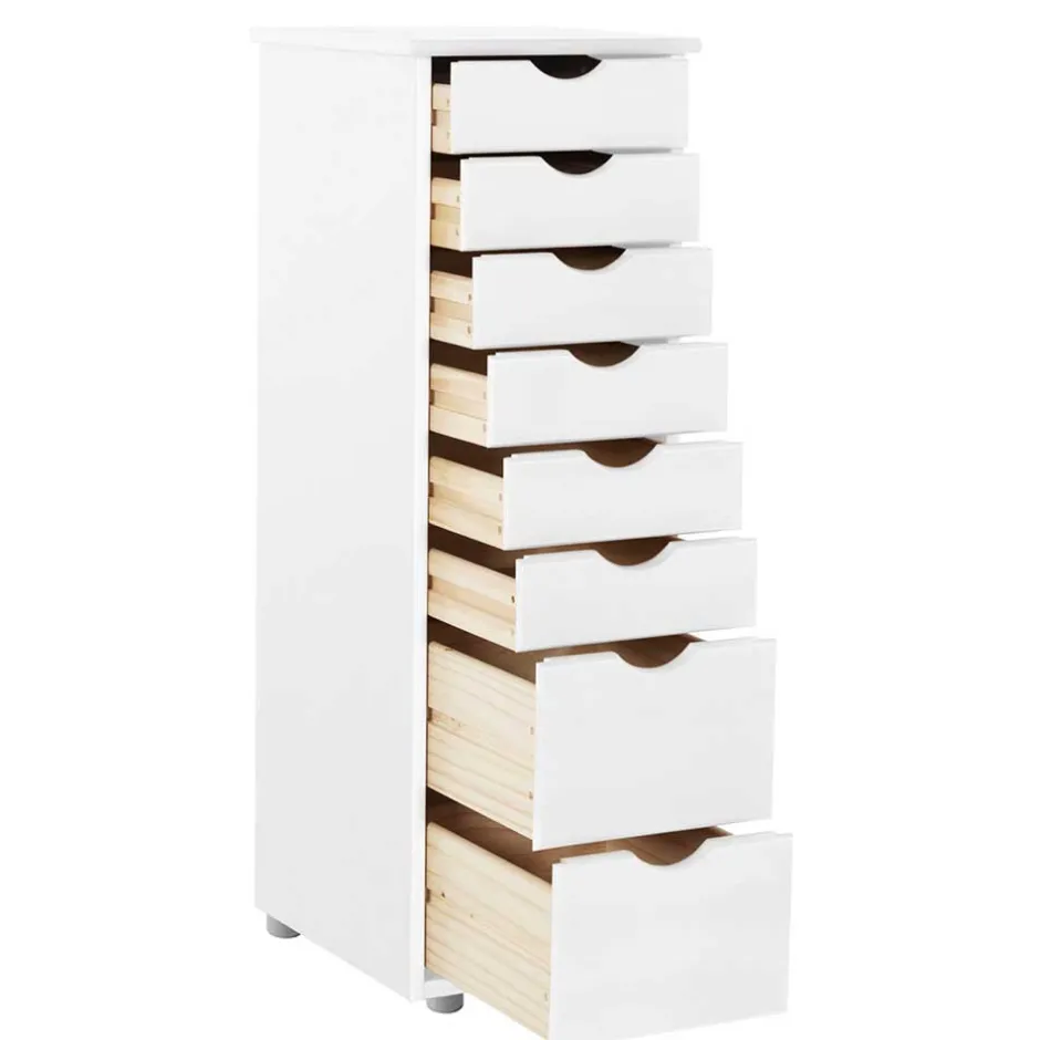 Pharao24 Säulenkommode Milja> Massivholz Kommoden|Hochkommoden