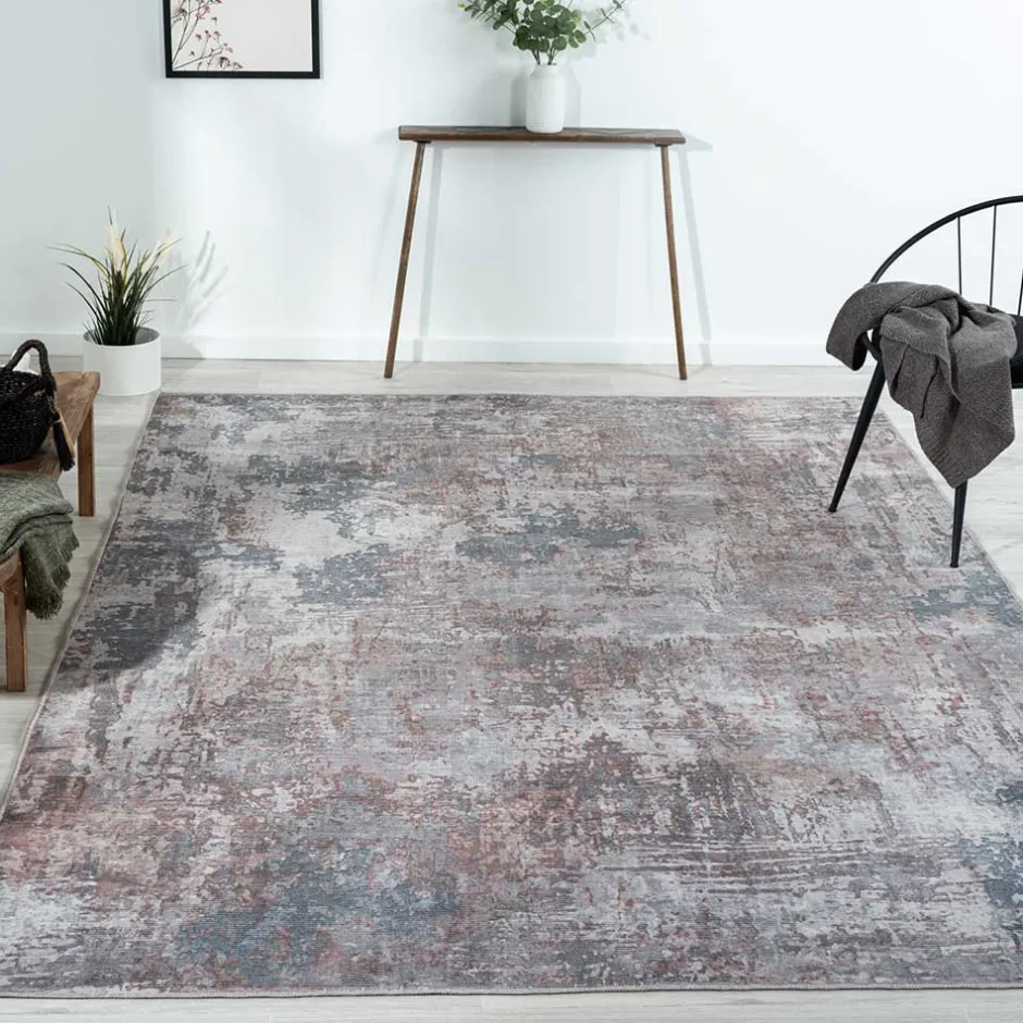 Pharao24 Teppich Blau Terracotta Sirius> Teppiche