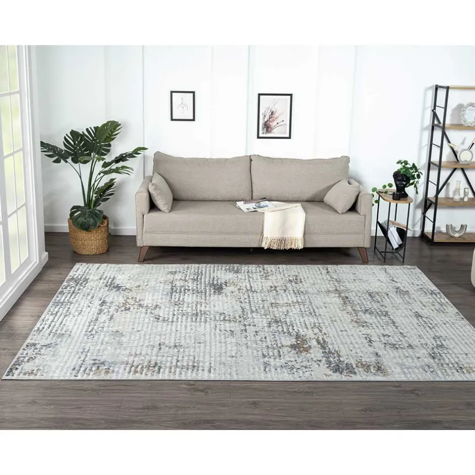 Pharao24 Teppich Hellgrau Creme Symo> Teppiche