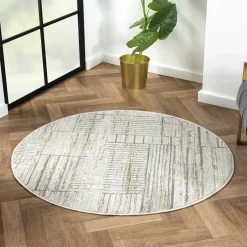 Teppiche*Pharao24 Teppich rund Kurzflor Tyri