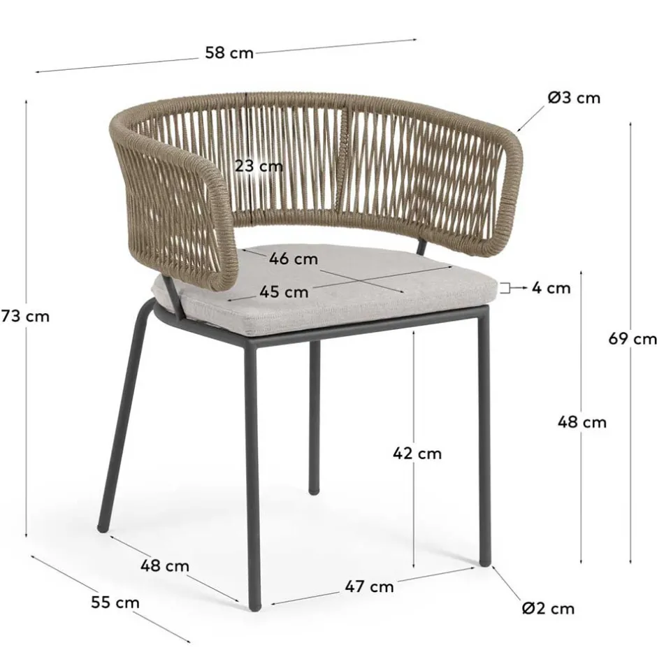 Pharao24 Terrassen Stühle Oxeda> Armlehnstühle